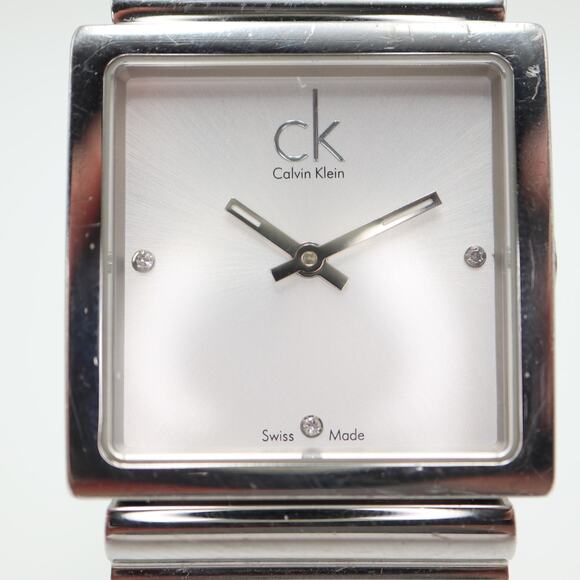 Calvin Klein Womens Swiss Made Diamond Watch 27mm Sapphire Crystal w New Battery main image 6